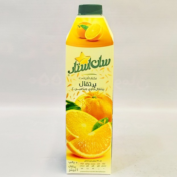 آب پرتقال 1لیتری  %100طبیعی سان استار | فروشگاه مورچه
