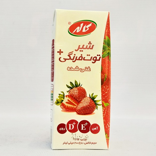 شیر توت فرنگی غنی شده کاله حجم 0.2 لیتر | فروشگاه مورچه