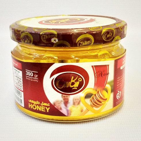 عسل بی موم طبیعی 300 گرم شیشه  ژیکاس | مورچه|فروشگاه مورچه
