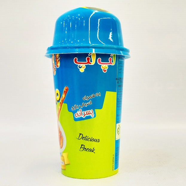 چوب شور و کرم کاکائو گرمى کلاهک باجایزه لیوان کاغذ پسرانه به همراه اسباب بازی | فروشگاه مورچه