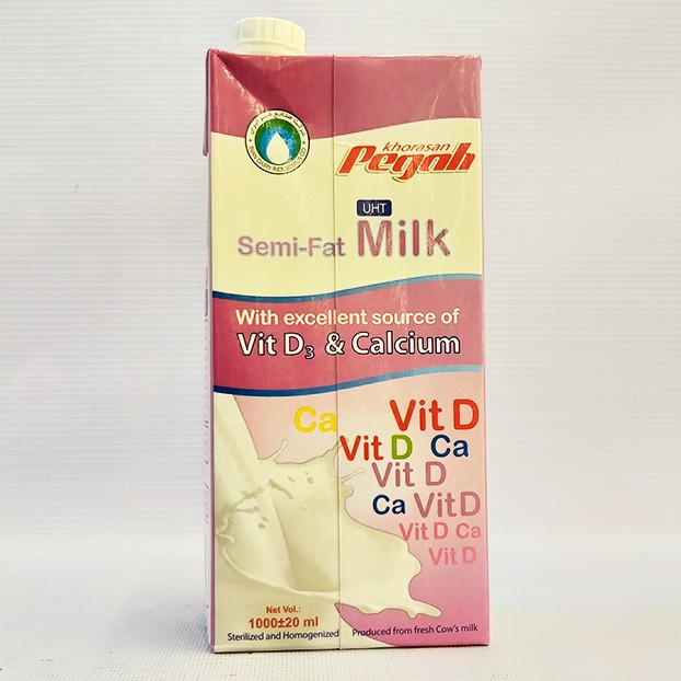 شیر استریل غنی شده پاکتی 1 لیتری 2/5  درصد چربی پگاه | فروشگاه مورچه