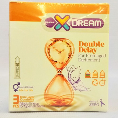 کاندوم تاخیری 1*3 مضاعف جعبه  3 عددی  ‹X-DREAM | فروشگاه مورچه