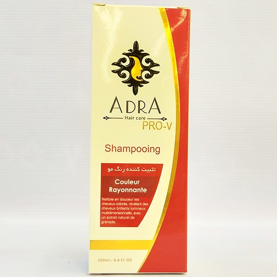 شامپو آدرا مدل تثبیت کننده رنگ مو مناسب برای موهای رنگ شده حجم 200 میلی لیتر | فروشگاه مورچه