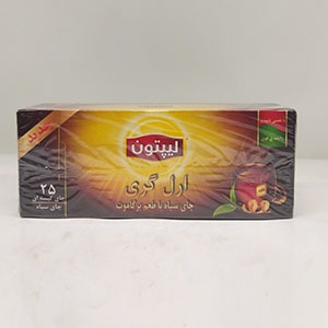چای سیاه کیسه ای ۲۵ عددی ارال گری لیپتون با طعم برگاموت | فروشگاه مورچه