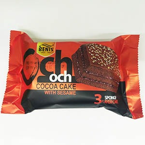 کیک اسفنجی سه لایه کاکائویی کنجدی ۸۰ گرم بنیس | فروشگاه مورچه