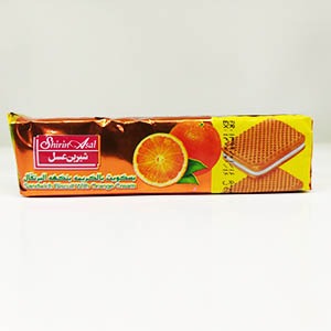بیسکویت کرمدار پرتقالی شیرین عسل 120گرمی | فروشگاه مورچه