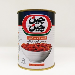 کنسرو لوبیا چیتی با سس گوجه فرنگی ۴۰۰ گرم چین چین | فروشگاه مورچه