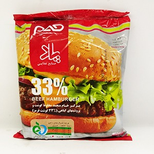 همبرگر ۳۳ ٪ گوشت قرمز ۵۰۰ گرم پاد | فروشگاه مورچه