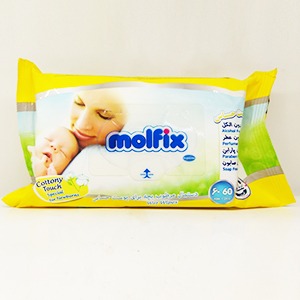 دستمال مرطوب مولفیکس مدل Sensitive - بسته 60 عددی | فروشگاه مورچه