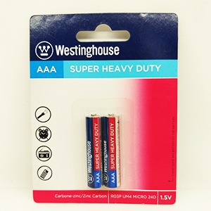 باطری ۳A نیم قلمی وستینگ هوس مدل super heavy duty بسته ۲ عددی | فروشگاه مورچه