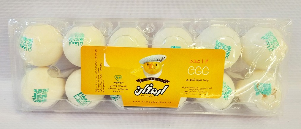 تخم مرغ بسته بندی12 عددی کریستالی ارمغان | فروشگاه مورچه