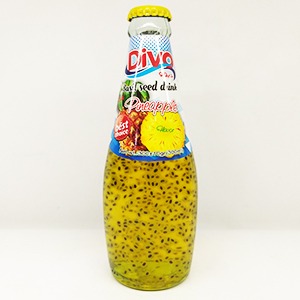 نوشیدنی تخم شربتی طعم آناناس بدون‌گاز حجم ۳۰۰‌گرم | فروشگاه مورچه