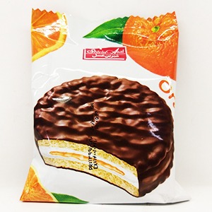 بیسکویت روکش دار کاکائویی با طعم پرتقال شیرین عسل وزن ۳۵ گرم | فروشگاه مورچه