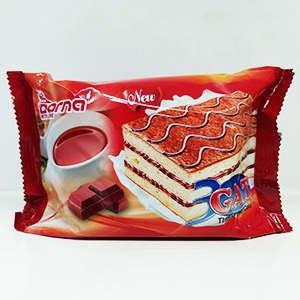 کیک اسفنجی سه لایه با مغزی کرم کاکائو درنا GAT وزن ۸۰ گرم | فروشگاه مورچه