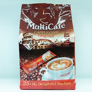 قهوه فوری کاپوچینو مولتی کافه بسته ۲۵ عددی وزن ۴۵۰‌گرم | فروشگاه مورچه