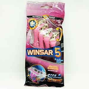 خودتراش ژیلت ۵ تیغه WINSAR بسته ۴ عددی | فروشگاه مورچه