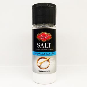 نمک تصویه کریستاله ید دار گلستان وزن 180گرم | فروشگاه مورچه