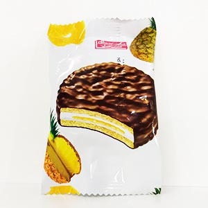 بیسکویت روکش شکلات  باطعم آناناس شیرین عسل وزن ۳۰ گرم | فروشگاه مورچه