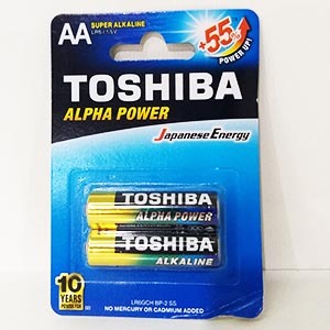 باطری قلمی سوپر آلکالین توشیبا مدل alpha power بسته ۲ عددی | فروشگاه مورچه