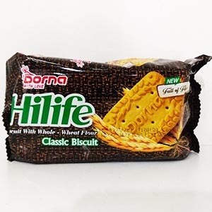 بیسکویت Hilife درنا با آرد کامل گندم وزن ۱۴۰‌گرم | فروشگاه مورچه