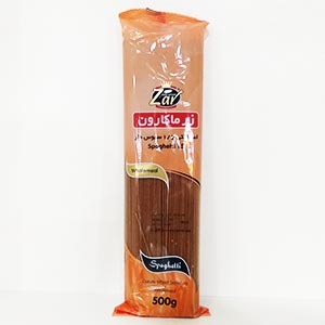 اسپاگتی قطر ۱/۵  سبوس دار زر ماکارون وزن ۵۰۰ گرم | فروشگاه مورچه