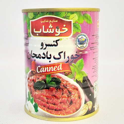 کنسروخوراک بادمجان 350گرم  آسان بازشو خوشاب | فروشگاه مورچه