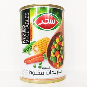 کنسرو سبزیجات مخلوط سحر وزن ۴۱۰ گرم | فروشگاه مورچه
