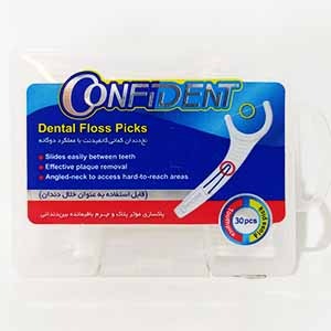 نخ دندان کمانی کانفیدنت با عملکرد دوگانه بسته30عددی | فروشگاه مورچه
